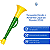Corneta Buzina Vuvuzela  Verde E Amarela Copa do Mundo 2026 - Imagem 2