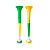 Corneta Buzina Vuvuzela  Verde E Amarela Copa do Mundo 2026 - Imagem 1