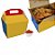 Kit Lanche - Embalagem maleta p/ Lanche Multiuso (17 x 13,6 x 13 cm) c/ Alça Personalizada - Imagem 1