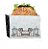 Saquinho Papel Anti Gordura (13,5 x 6,5 x 16 cm ) p/ Batata Frita, Lanche, Salgados Linha Preta - 50 unidades - Imagem 4