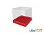 Caixa Panetone 500g ( 18,5 x 18,5 x 18 cm ) Metálica Vermelha - 1 Unidade - Imagem 1