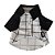 Camisa para cachorro com estampa de grid preto e branco - Imagem 4