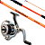 Kit Vara Tambatinga 1,80m 30lbs + Molinete Canário 40 3r - Imagem 1