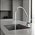 Torneira de Cozinha em Metal com Bica Móvel para Bancada/Mesa Acionamento 1/4 Volta - Imagem 2
