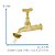 ​​​​​​Torneira Jardim e Tanque Amarela Longa 1130 Com Bico ¾ x ½ - Imagem 4