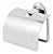 Suporte Papeleira Com Tampa Para Papel Higiénico Aço Inox - Imagem 1