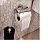 Suporte Papeleira Com Tampa Para Papel Higiénico Aço Inox - Imagem 5