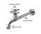 Torneira de Parede Pia para Cozinha Metal Cromado com Arejador 18 cm 1/4 Volta - Área de Lazer / Área Serviço / Gourmet - Imagem 3