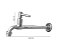 Torneira Pia Cozinha Metal Cromado Parede Com Arejador 18 Cm 1/4 Volta Luxo - Imagem 7
