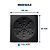 Grelha Inox Preta 15×15 cm sem Caixilho – Fecho Abre e Fecha, Design Black Fosco - Imagem 7