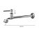 Torneira Para Cozinha/Tanque Parede em Metal Cromado com Alavanca 1/4 Volta e Bico  18 CM - Imagem 5