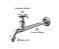 Torneira Para Cozinha Pia Tanque Reta Em Metal Cruzeta Luxo Com Arejador 18 Cm - Imagem 3