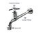 Torneira Para Cozinha Parede Pia Tanque 100% Metal Longa Com Arejador Anti Espirro De Água - 18 Cm - Garantia Melhor Preço - Imagem 4