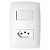 CJ INTERRUPTOR SIMPLES +  TOMADA 10A 4X2 - BLUX HOME BRANCO - Imagem 1