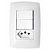 Interruptor Duplo Paralelo + Tomada 10A 4x2 Branco – Blux Home - Imagem 1