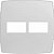 PLACA P/ 2 MÓD.HORIZONTAL COM SUPORTE 4X4 - BLUX HOME BRANCO - Imagem 1