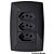CJ TOMADA TRIPLA 10A 4X2 - BLUX HOME GRAFITE - Imagem 1