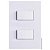 (A4) CJ INTERRUPTOR DUPLO SIMPLES SEPARADO 4X2 - RECTA BRANCO GLOSS - Imagem 1