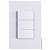 CJ INTERRUPTOR TRIPLO (2 PARALELO + 1 SIMPLES) 4X2 - RECTA BRANCO GLOSS - Imagem 1