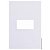 PLACA P/ 1 MODULO HOR. COM SUPORTE 4X2  - RECTA BRANCO GLOSS - Imagem 1