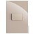 CJ INTERRUPTOR SIMPLES HORIZONTAL 4X2 - RECTA AREIA GLOSS - Imagem 1