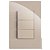 CJ INTERRUPTOR TRIPLO (2 SIMPLES + 1 PARALELO) 4X2 - RECTA AREIA GLOSS - Imagem 1