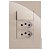 CJ INTERRUPTOR PARALELO + TOMADA DUPLA 20A 4X2 - RECTA AREIA GLOSS - Imagem 1