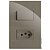 CJ INTERRUPTOR SIMPLES + TOMADA 10A 4X2 - RECTA FENDI GLOSS - Imagem 1