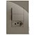 CJ INTERRUPTOR DUPLO PARALELO + TOMADA 10A 4X2 - RECTA FENDI GLOSS - Imagem 1