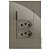 CJ INTERRUPTOR PARALELO + TOMADA DUPLA  20A 4X2 - RECTA FENDI GLOSS - Imagem 1