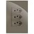 CJ TOMADA TRIPLA 10A 4X2 - RECTA FENDI GLOSS - Imagem 1
