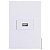 CJ ENTRADA USB 2.A HORIZONTAL 4X2 - RECTA BRANCO GLOSS - Imagem 1