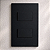 CJ INTERRUPTOR DUPLO PARALELO SEPARADO 4X2 - RECTA BLACK SATIN FOSCO - Imagem 1