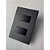 CJ INTERRUPTOR DUPLO PARALELO SEPARADO 4X2 - RECTA BLACK SATIN FOSCO - Imagem 3