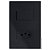CJ INTERRUPTOR SIMPLES + TOMADA 10A 4X2 - RECTA BLACK SATIN FOSCO - Imagem 1