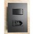 CJ INTERRUPTOR SIMPLES + TOMADA 10A 4X2 - RECTA BLACK SATIN FOSCO - Imagem 2
