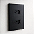 CJ TOMADA DUPLA 20A 4X2 - RECTA BLACK SATIN FOSCO - Imagem 1