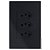 CJ TOMADA TRIPLA 10A 4X2  - RECTA BLACK SATIN FOSCO - Imagem 1