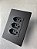 CJ TOMADA TRIPLA 20A 4X2  - RECTA BLACK SATIN FOSCO - Imagem 3