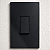 CJ INTERRUPTOR SIMPLES VERTICAL 4X2 - RECTA BLACK GLOSS - Imagem 1