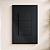 CJ INTERRUPTOR TRIPLO SIMPLES 4X2 - RECTA BLACK GLOSS - Imagem 1