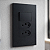 CJ INTERRUPTOR PARALELO + TOMADA DUPLA 20A 4X2 - RECTA BLACK GLOSS - Imagem 1