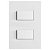 CJ INT.  DUPLO PARALELO 4X2 - RECTA BRANCO SATIN FOSCO - Imagem 1
