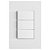 CJ INTERRUPTOR TRIPLO SIMPLES 4X2 - RECTA BRANCO SATIN FOSCO - Imagem 1