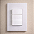 CJ INTERRUPTOR TRIPLO PARALELO 4X2 - RECTA BRANCO SATIN FOSCO - Imagem 1
