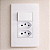 CJ INTERRUPTOR PARALELO + TOMADA DUPLA 10A 4X2 - RECTA BRANCO SATIN FOSCO - Imagem 1