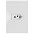 CJ TOMADA 10A HORIZONTAL 4X2 - RECTA BRANCO SATIN FOSCO - Imagem 1