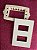PLACA P/2MOD. SEPARADOS COM SUPORTE 4X2 RECTA BRANCO SATIN - Imagem 2