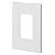 PLACA P/ 3 MOD. COM SUPORTE 4X2 - RECTA BRANCO SATIN FOSCO - Imagem 1