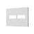 PLACA P/ 2 MOD. COM SUPORTE 4X4 - RECTA BRANCO SATIN FOSCO - Imagem 1